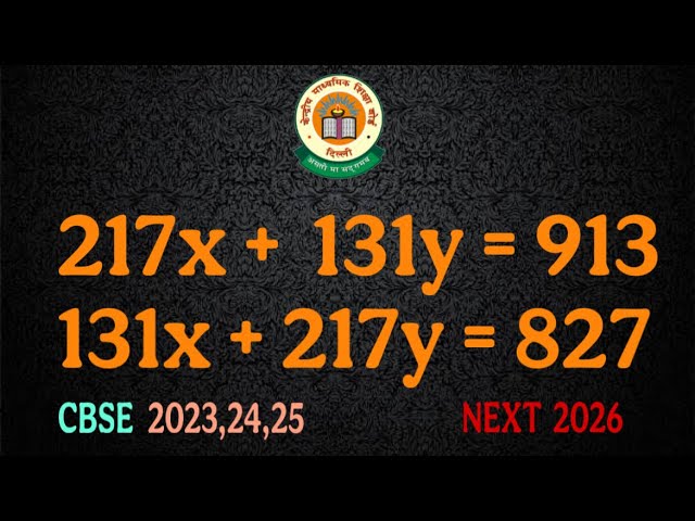 Linear Equations in Two Variables Class 10