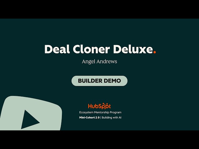 Deal Cloner Deluxe: Building with AI mini-Hackathon Builder Demo