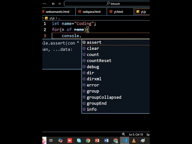 JavaScript String Iteration | Print Characters One by One | For...of Loop Example