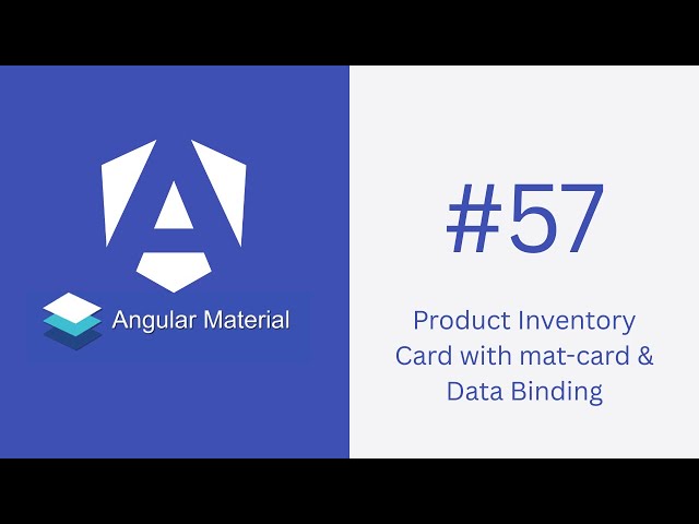 Product Inventory Card with mat-card & Data Binding