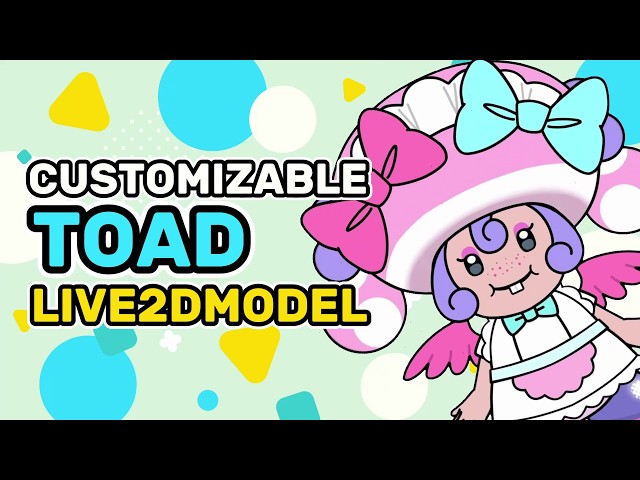 FREE Customizable Toad Live2D Model [Showcase]