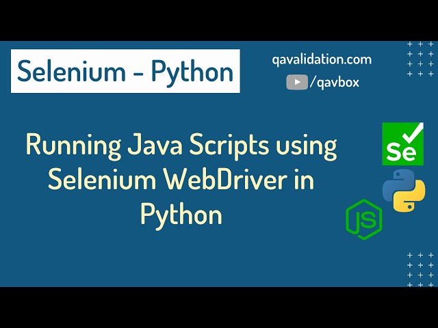 All about running javascript using selenium python