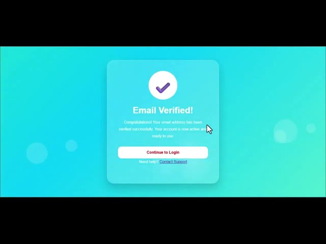 Email Verification UI Design Using HTML and CSS