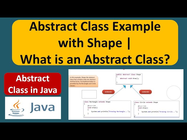 Abstract Class Example with Shape | What is an Abstract Class? | Java Tutorial