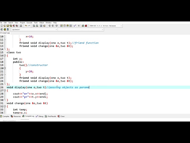 friend function in cpp