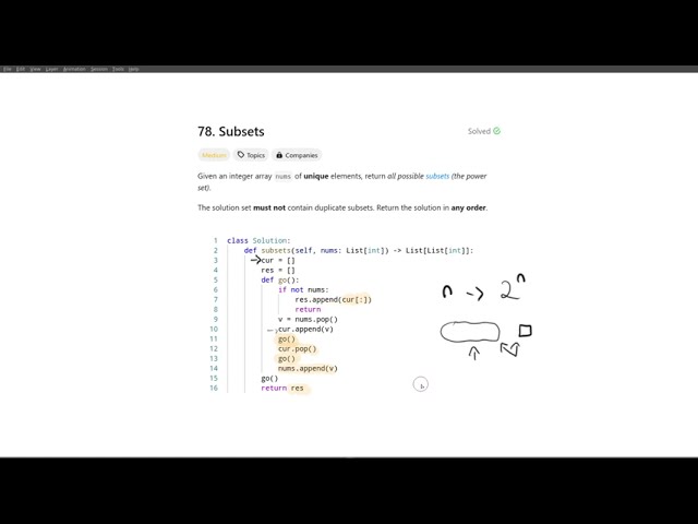 [May 21, 2024, LeetCode daily] 78. Subsets - Python, solution explained