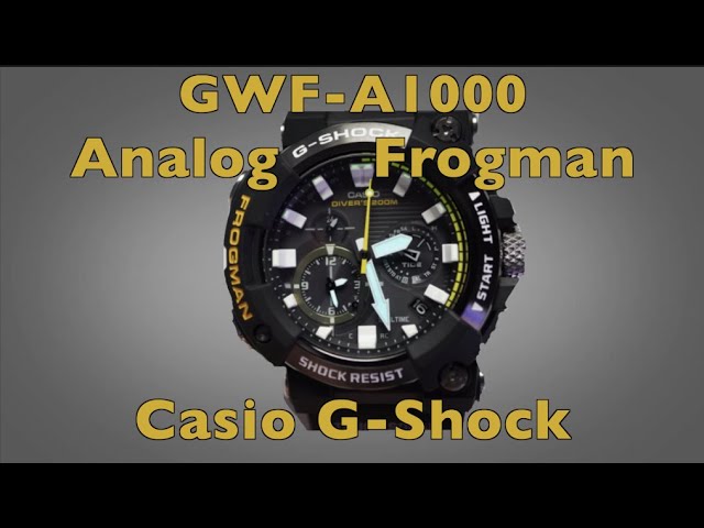 Casio G Shock New Analog Frogman GWF-A1000 Module 5623 Review and Walkthrough of modes  and settings