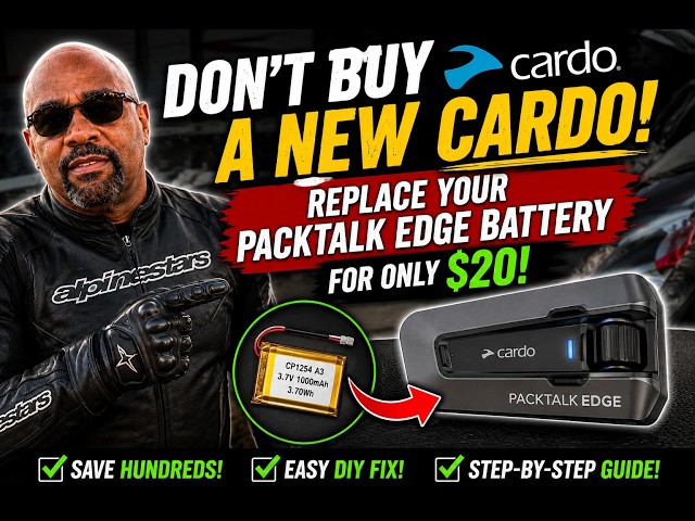 🔥 Replace Your Packtalk Edge Battery for Only $20. Don't Buy a New Cardo! 