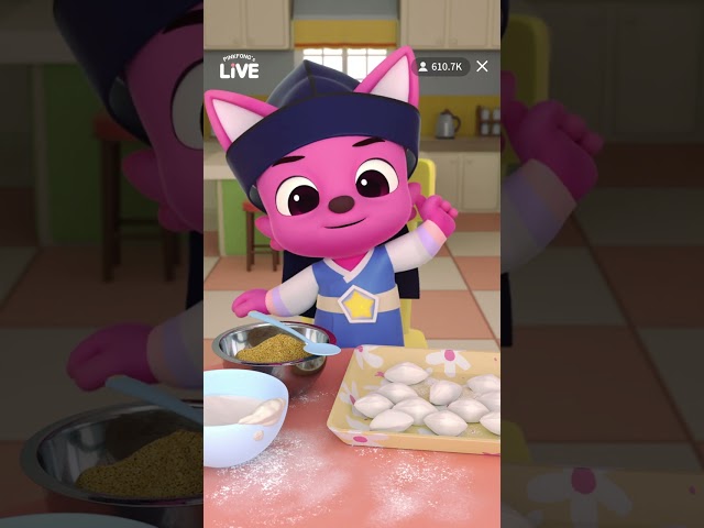 Pinkfong #mukbang on Thangsgiving #pinkfongshorts #kfood