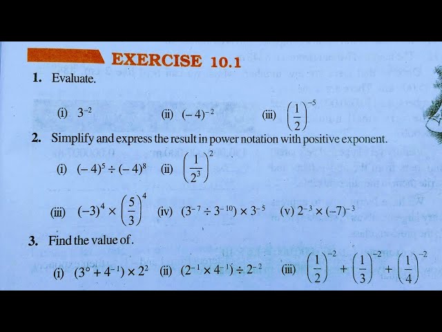 Class 8th maths l Exercise 10.1 l Chapter 10 l Exponents and power l Ncert l Solution l Cbse board