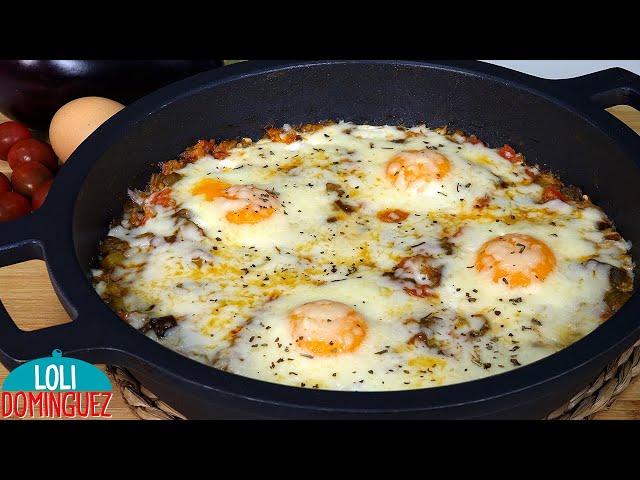 Eggplant and Egg Pan, Healthy, Easy, Quick, and Delicious Recipe - Loli Domínguez