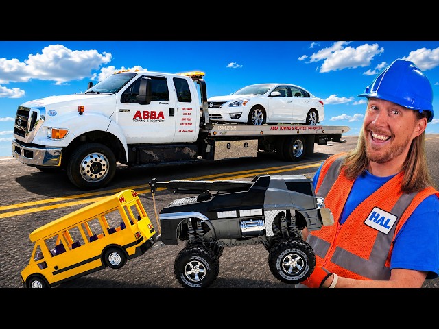 Handyman Hal Tow Truck Adventure! Build an RC Tow Truck & Real Tow Truck Rescue for Kids