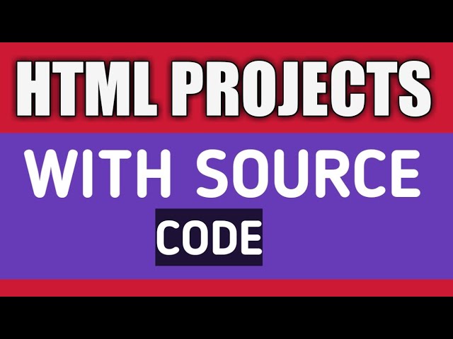 HTML PROJECT | html project with source code | html mini projects for students | html free projects