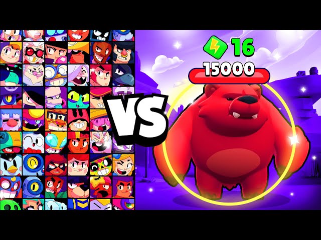 ¡NITA BEAR contra TODOS LOS BRAWLERS! ¡Con 16 potenciadores! | Brawl Stars