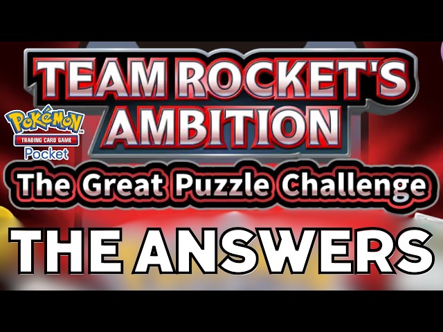 Get 24 Free Hourglass - Answers to The Great Puzzle Challenge Team Rocket's Ambition #ptcgpocket