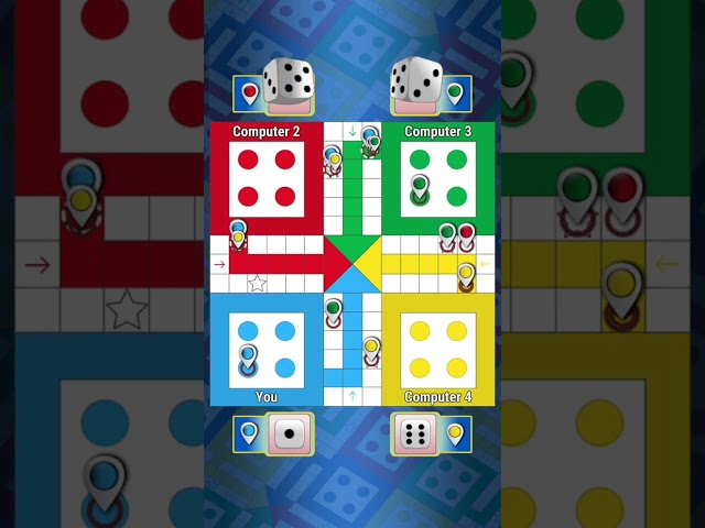 Ludo King 👑 / 4  player gameplay 100% Rush Mode Challenge!🔥 #Ludo #games #gameplay