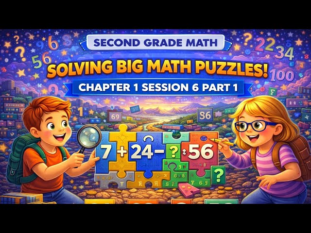 Solve Big Math Puzzles! 🧩🧠 | Second Grade Math Chapter 1 Session 6 Part 1