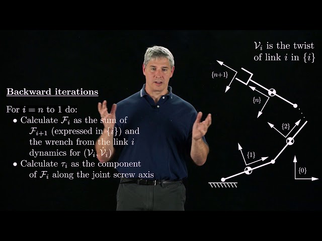 Modern Robotics, Chapter 8.3:  Newton-Euler Inverse Dynamics