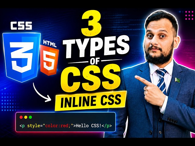 Start Styling Your First Website! Learn CSS Types & Inline CSS Step by Step
