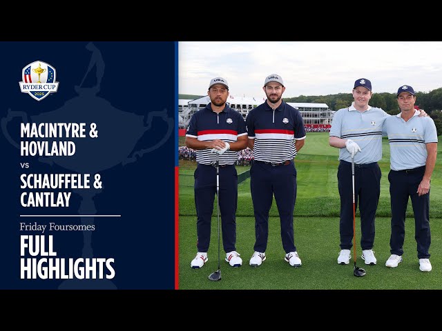 MacIntyre & Hovland vs Schauffele & Cantlay | Full Highlights | 2025 Ryder Cup