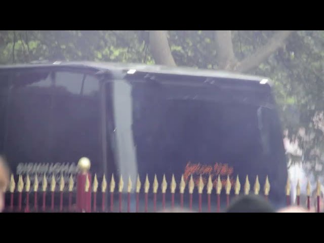 Aston Villa coach arrives at Villa park