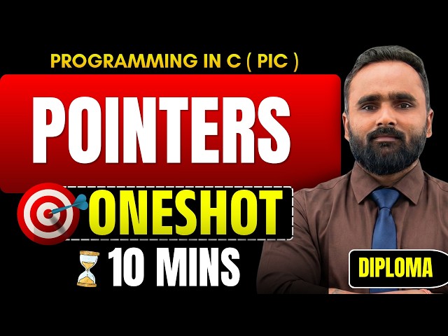 Programming In C | Pointers in 10 Minutes 🔥 | DIPLOMA | One Shot |  Pradeep Giri Sir