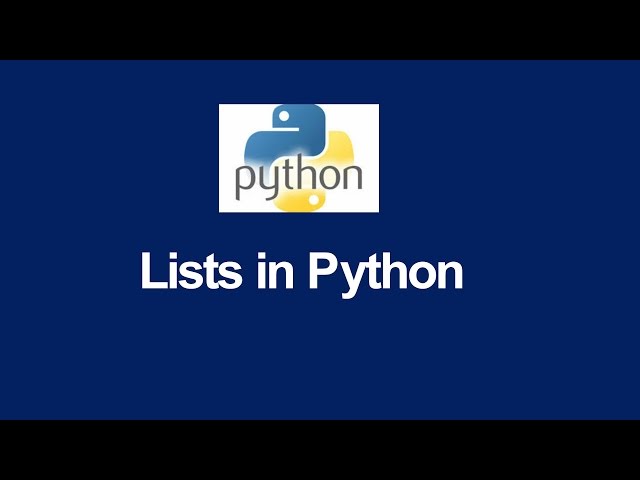 Python Programming | Lists | List Operations