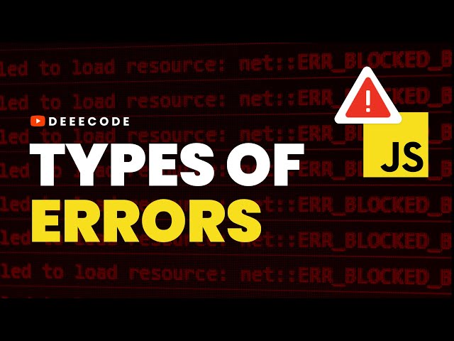 3 TYPES OF ERRORS in JavaScript, using code examples