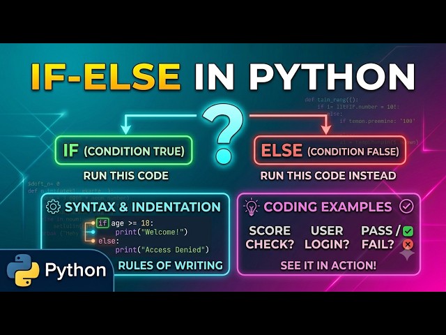 Python if else statements explained for beginners in 10 mins (with examples!)