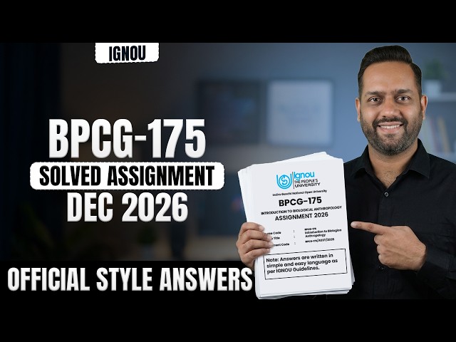 BPCG 175 Solved Assignment 2026 | IGNOU BPCG 175 Psychology for Living Solved Assignment