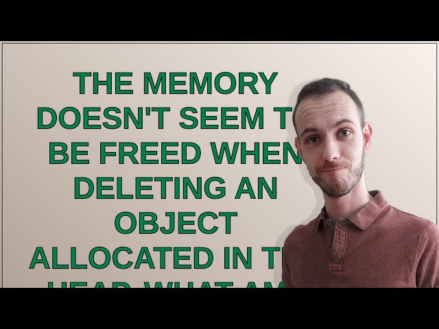 The memory doesn't seem to be freed when deleting an object allocated in the heap. What am I miss...