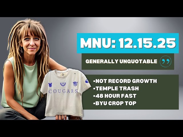 Mormon News Update | December 15, 2025 🍔