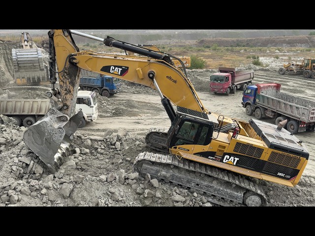 Caterpillar 385C, 365C And Cat 395 Excavators Working On The Mine - Sotiriadis/Labrianidis 4k