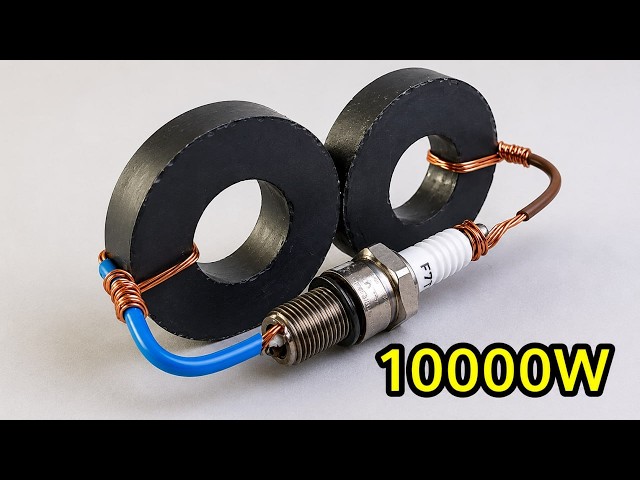 100% Get 220v 10000w free electricity energy self running by spark plug with two big magnet