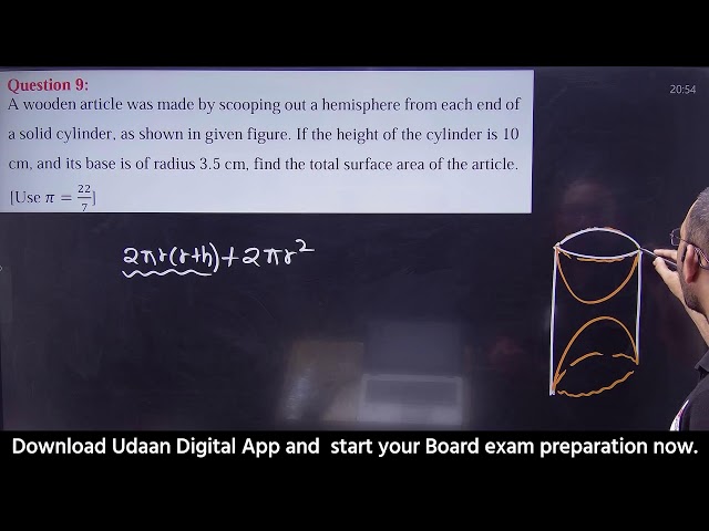 Day-3 || CHAPTER : 12 SURFACE AREA AND VOLUME ||CLASS 10TH MATHEMATICS EXERCISE 12.1 BOARD 2024
