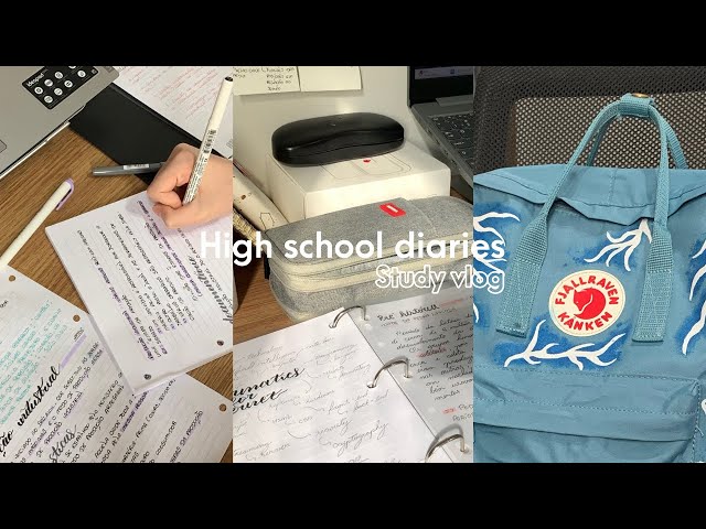 high school student life 🎧 vlog :: studying, taking notes, planning, coffee, coding and more!