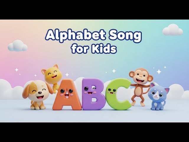 ABC Alphabet Song | Cute 3D Letters & Animals | Fun Learning Song for Kids #preschool #toddlersongs