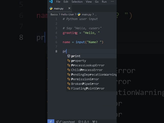 Python Basics: USER INPUT in Under a Minute! ⌨️