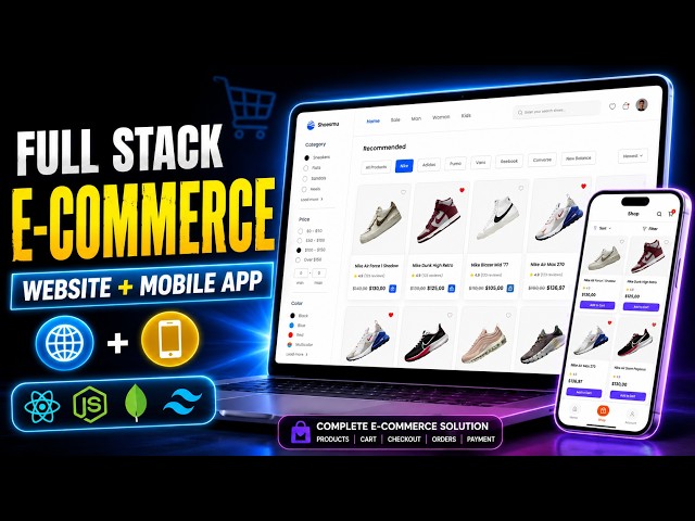 I Built a Full Stack AI E-Commerce App (Web + Mobile) | React, React Native, Node.js — Source Code
