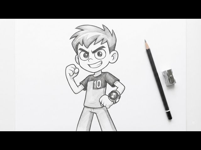 How to Draw Ben 10 Step by Step | Easy Drawing Tutorial