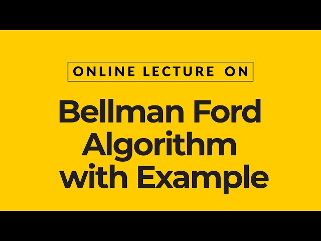 Bellman Ford Algorithm | Shortest Path | Dynamic Programming | Prof. Kamal Ghanshala | Graphic Era