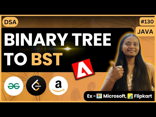 Binary Tree to BST | GFG | Tree 🌳 | JAVA | DSA 🔥