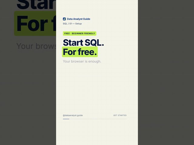 Start Learning SQL for Free | Beginner Setup #Shorts
