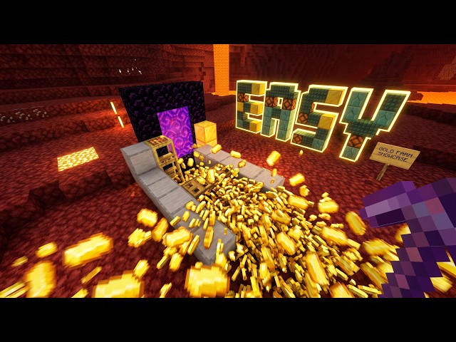 The easiest gold farm in Minecraft Tutorial