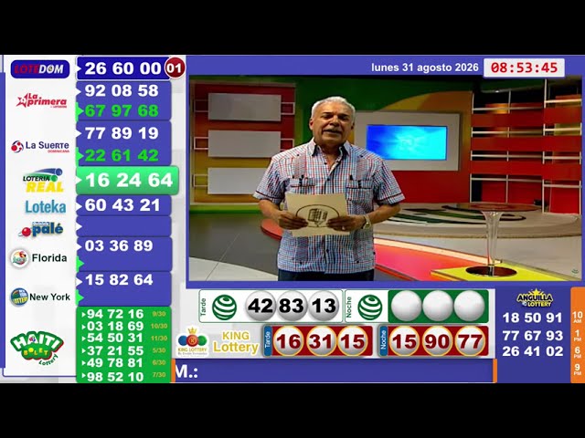 🔴EN VIVO: Lotería Nacional, LEIDSAyAnguilla Lottery 8:55 PM |Resultados Hoy Lunes 31 de agosto 2026