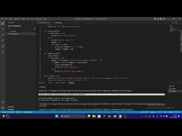 To-do list python 2026 07 14 17 46 37