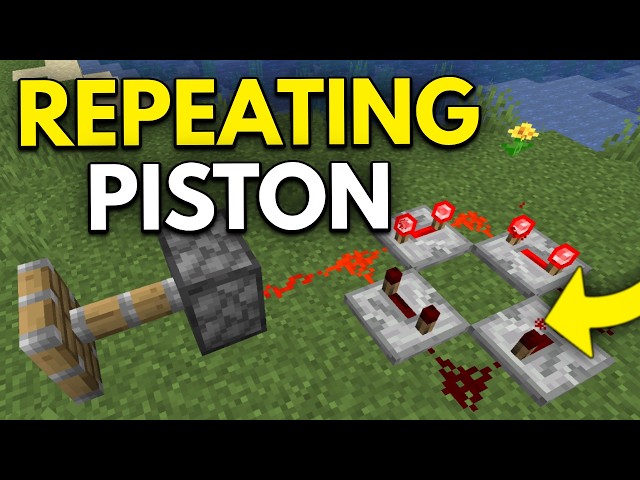 How to Make a Repeating Piston in Minecraft (Easy Redstone Clock)
