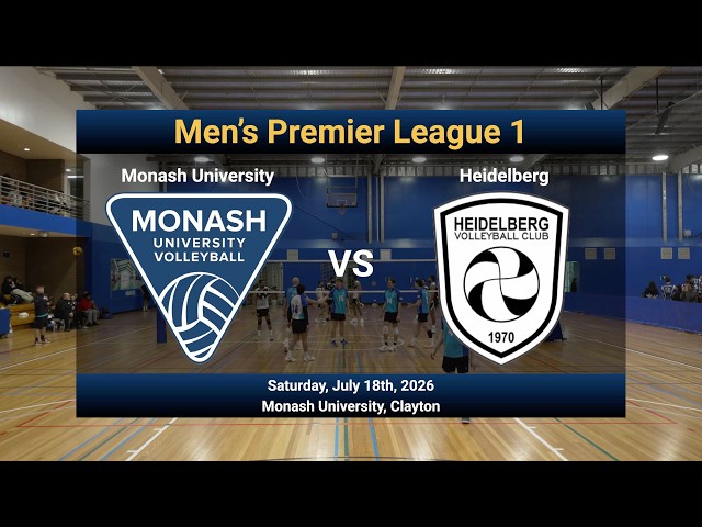 VVL 2026, Men's Premier League 1, Round 14: Monash University vs Heidelberg