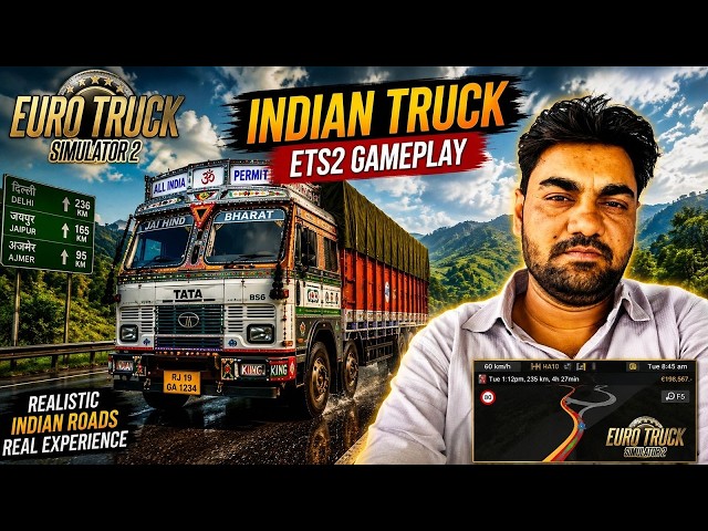 Indian Truck Driver Gameplay #shortsfeed #shortslive #shorts #ets2 #live #dangerousroad