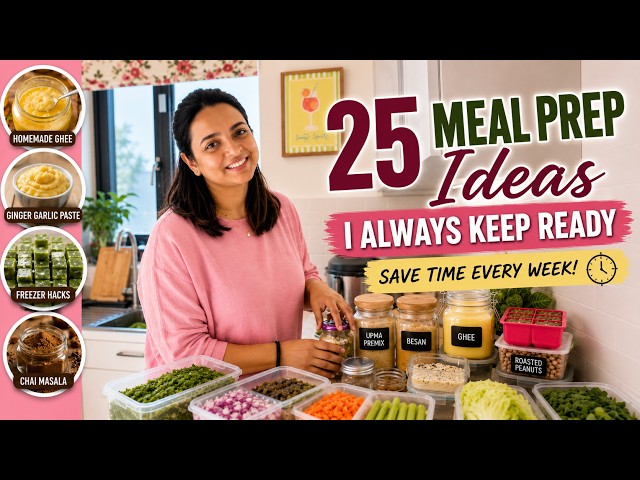 Indian Weekly Meal Prep Ideas to Save Hours | Meal Planning & Time Saving Kitchen Tips